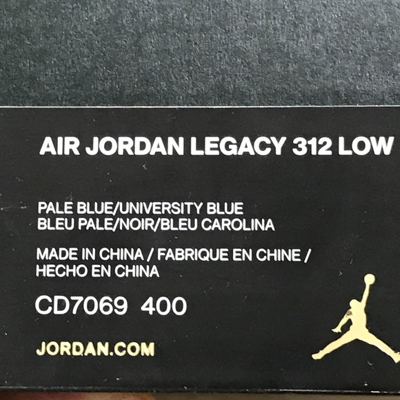 Air Jordan Legacy 312 Low Pale Blue Shoes - Picture 8 of 8